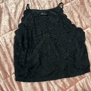 BCX girl sparkly cropped top